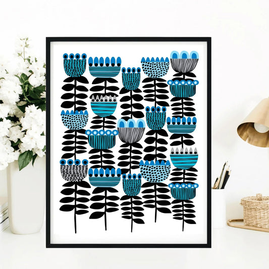 Mid Century Modern Tulips Art Print Kirsten Katz