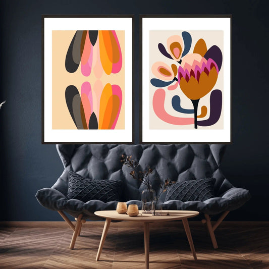 Mid Century Modern Wall Art Set Kirsten Katz