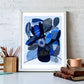 Native Blue Bunch Modern Art Print - Kirsten Katz