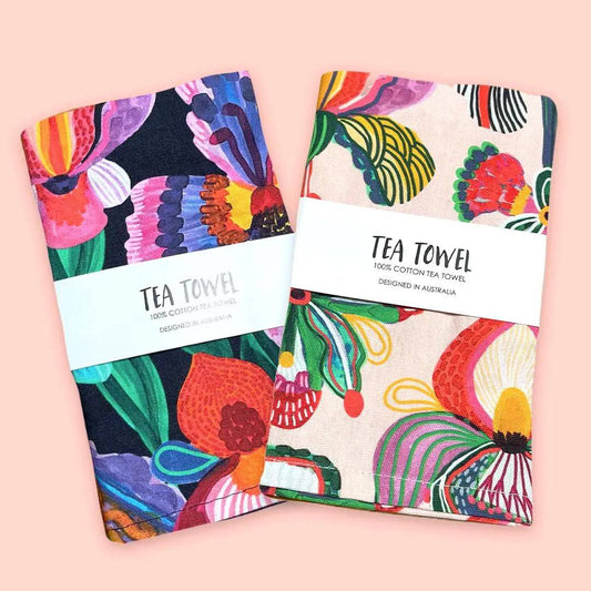 Orchid Garden Tea Towel Set Kirsten Katz