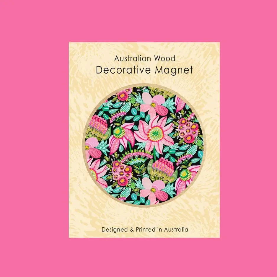 Pastel Pink Flowers Magnet & Card Gift Set - Kirsten Katz