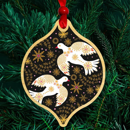 Peace Doves Christmas Bauble Kirsten Katz