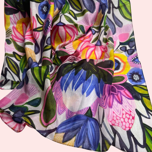 Protea Magnifica Silk Scarf Kirsten Katz