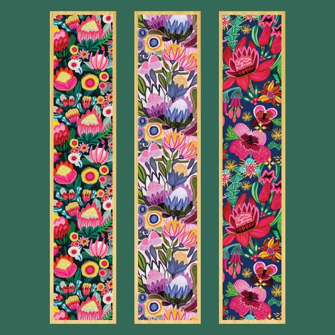 Protea Paradise Australian Wooden Bookmark Set - Kirsten Katz