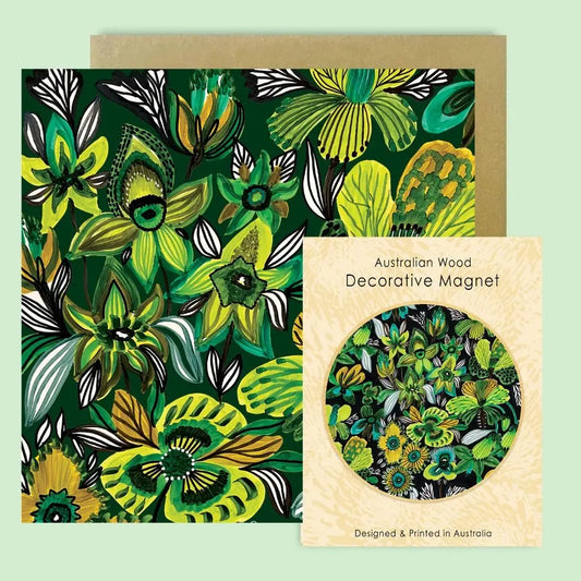 Rainforest Flora Magnet & Card Gift Set - Kirsten Katz