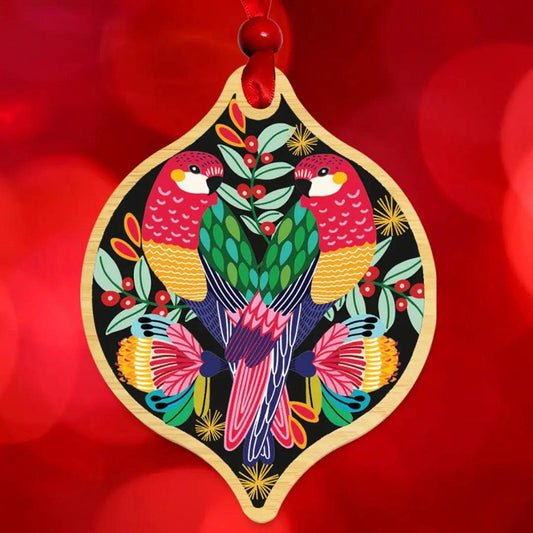 Rosella Birds Christmas Decoration Kirsten Katz