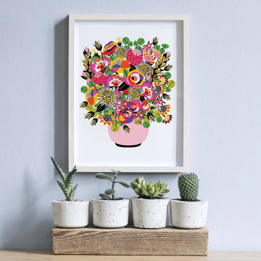 Roses and Lilies Modern Wall Art Print Kirsten Katz