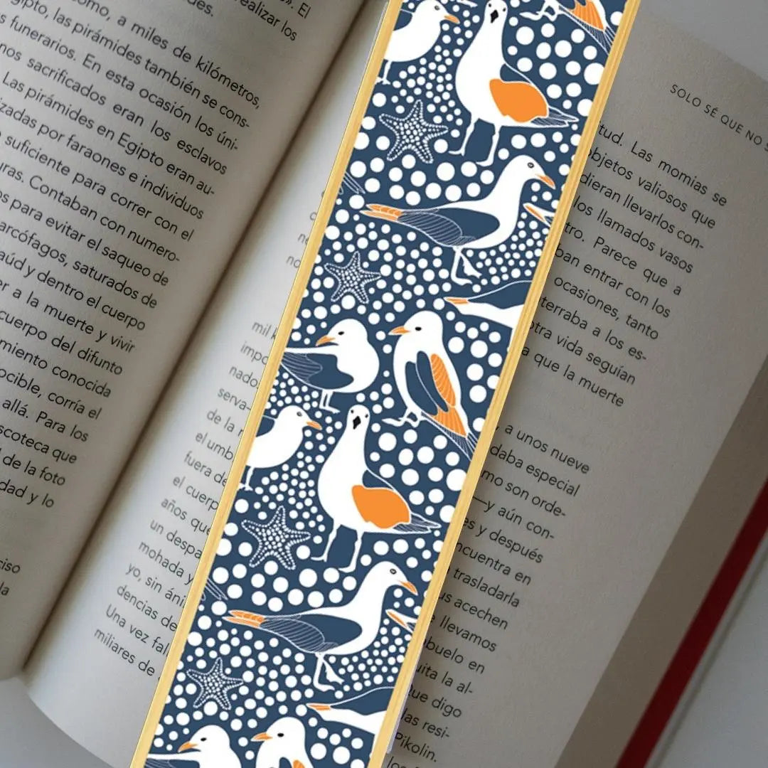 Seagulls Australian Wooden Bookmark - Kirsten Katz