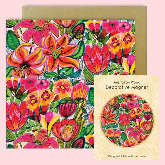 Tigerlilies Magnet & Card Gift Set - Kirsten Katz