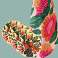 Wild Native Flora Tea Towel & Australian Wooden Coaster Gift Set - Kirsten Katz