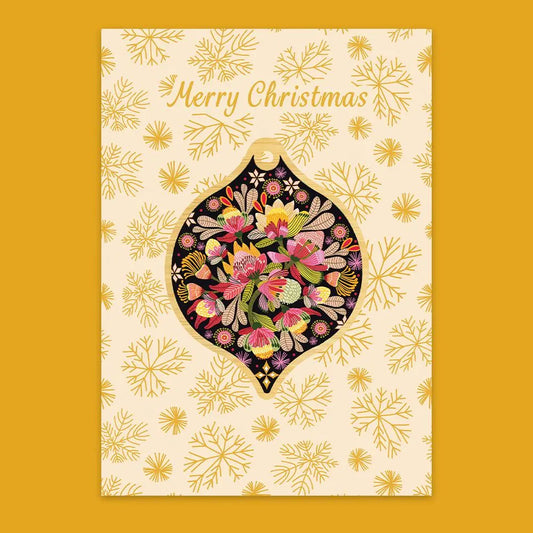 Wild Proteas Christmas Card & Bauble Kirsten Katz
