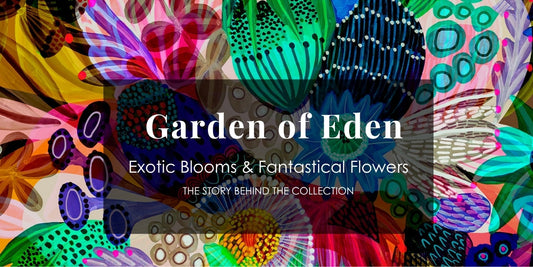 Garden of Eden Collection — exotic botanical wall art prints and gifts by Australian artist Kirsten Katz