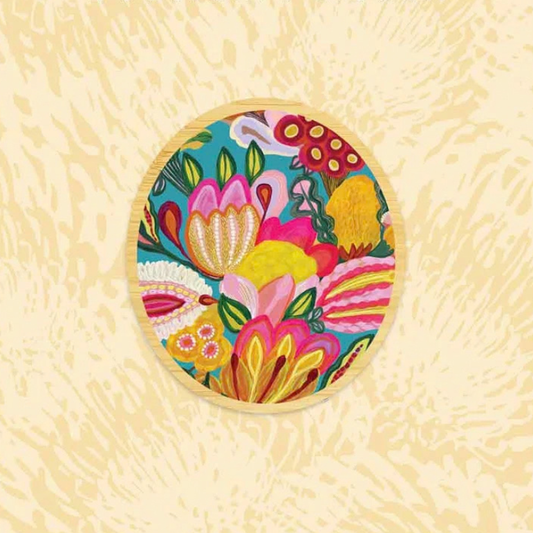 Sugarplum Flowers Wooden Brooch Kirsten Katz