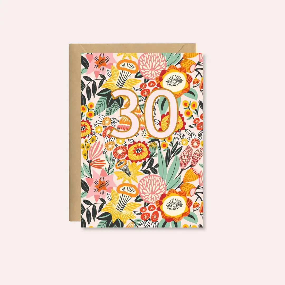 30th Birthday Card – Daffodil Flowers | Made in Australia  Kirsten Katz