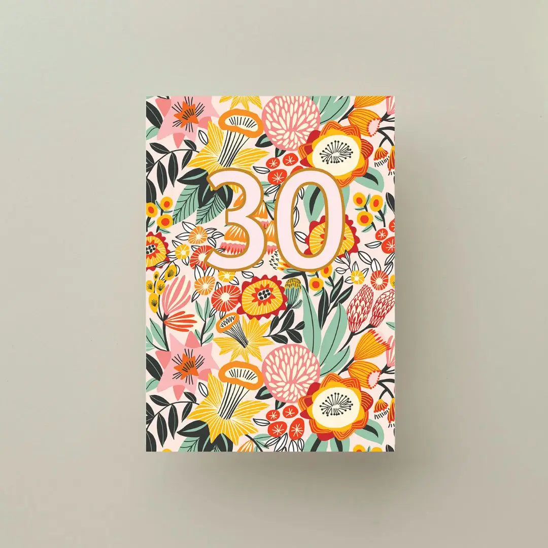 30th Birthday Card – Daffodil Flowers | Made in Australia  Kirsten Katz