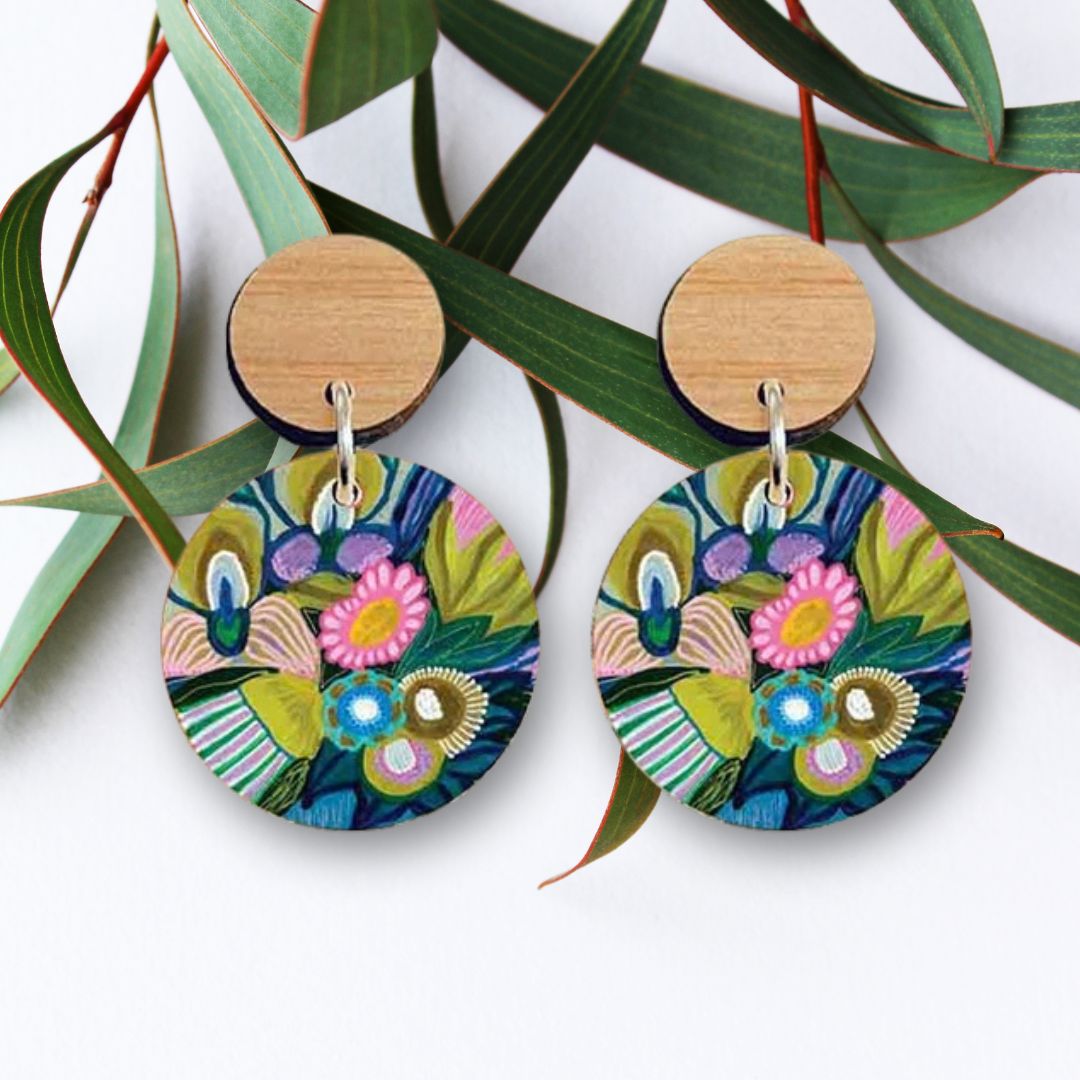 Bush Beauties Wooden Earrings Kirsten Katz