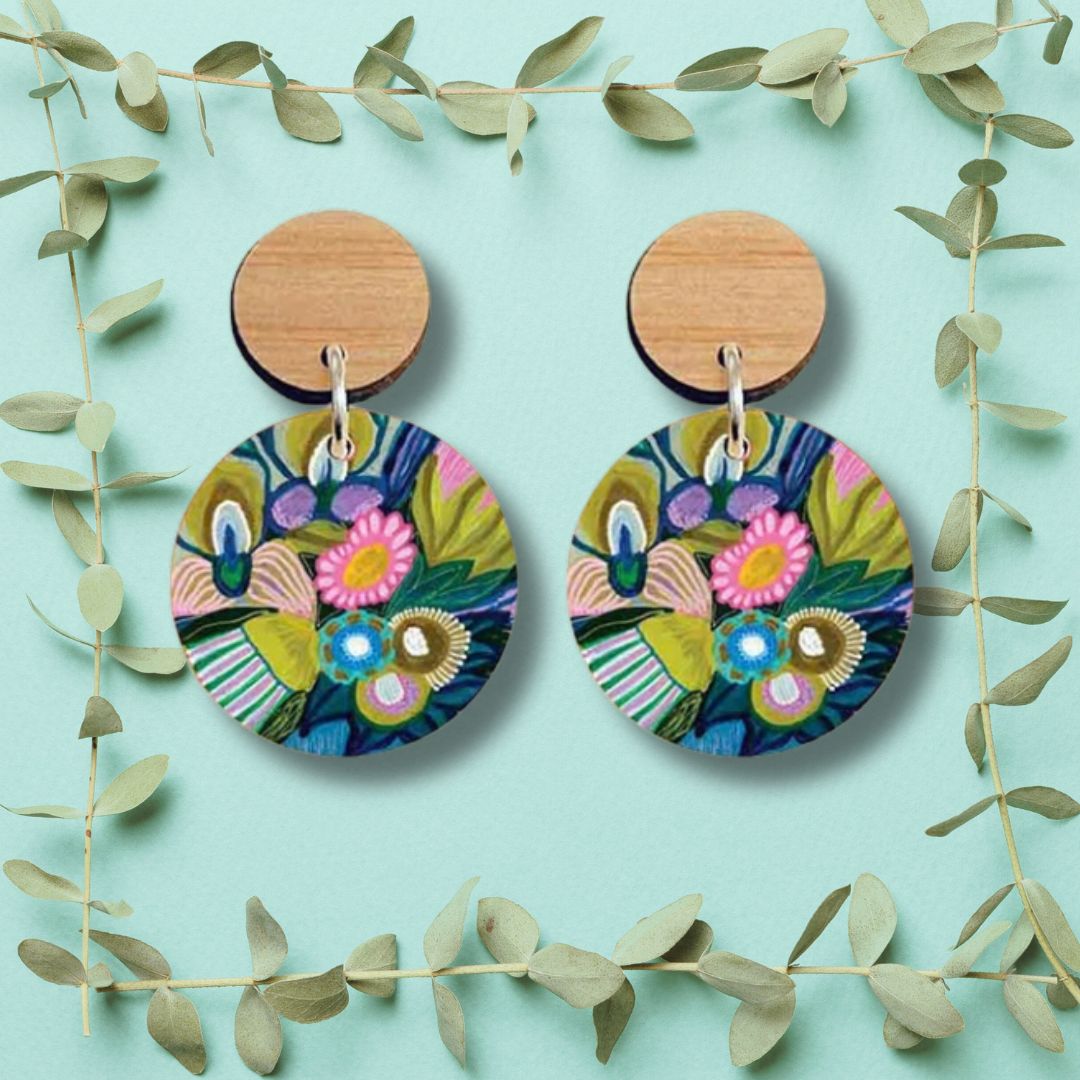 Bush Beauties Wooden Earrings Kirsten Katz