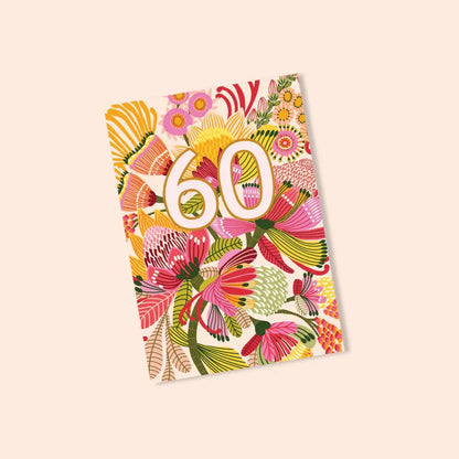 60th Birthday Card – Wild Proteas  Kirsten Katz