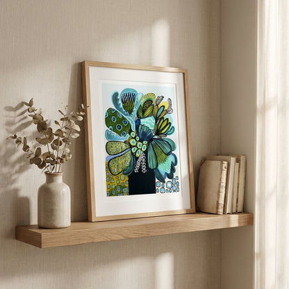 Australia Blue Proteas Art Print