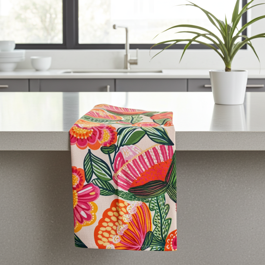 Aussie Natives Tea Towel - Kirsten Katz Art