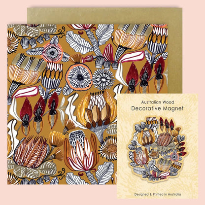 Australian Natural Native Flora Magnet & Card Set  Kirsten Katz