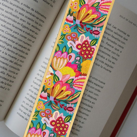 Sugarplum Flowers Australian Wooden Bookmark - Kirsten Katz