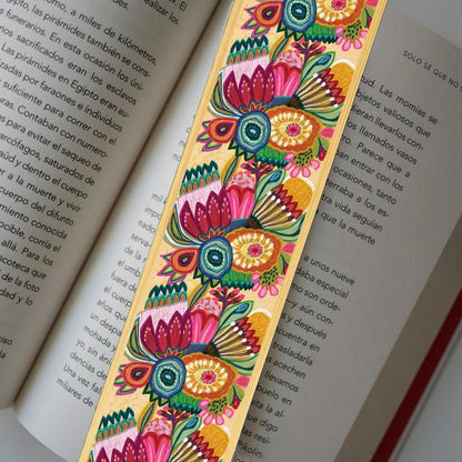 Flower Power Blooms Wooden Bookmark - Kirsten Katz