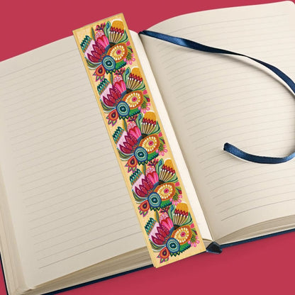 Flower Power Blooms Wooden Bookmark - Kirsten Katz