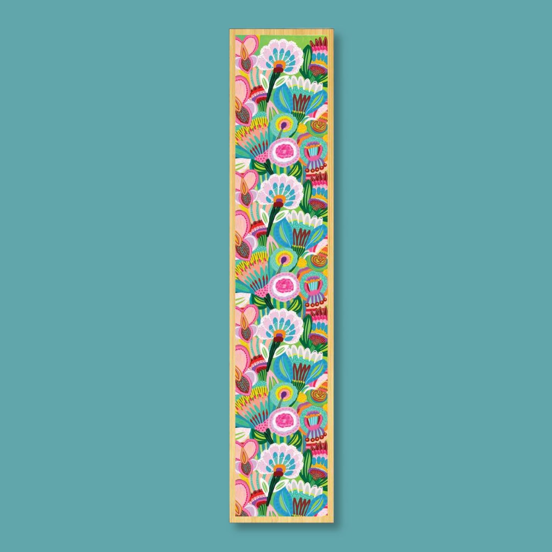 Pastel Flora Australian Wooden Bookmark - Kirsten Katz