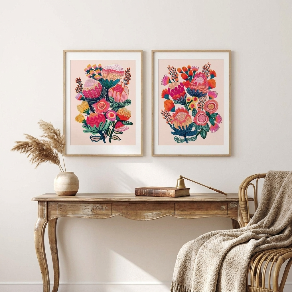 Bouquet of Oz & Bush Bounty Print Set