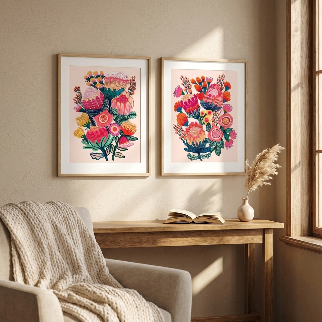 Bouquet of Oz & Bush Bounty Print Set