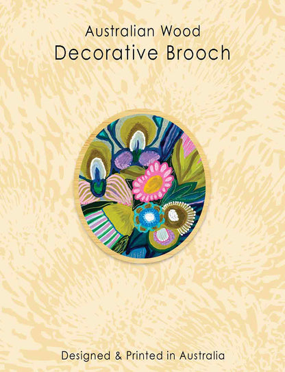 Bush Beauties Wooden Brooch Kirsten Katz