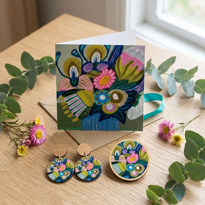 Bush Beauties Earrings & Brooch Gift Set - Kirsten Katz