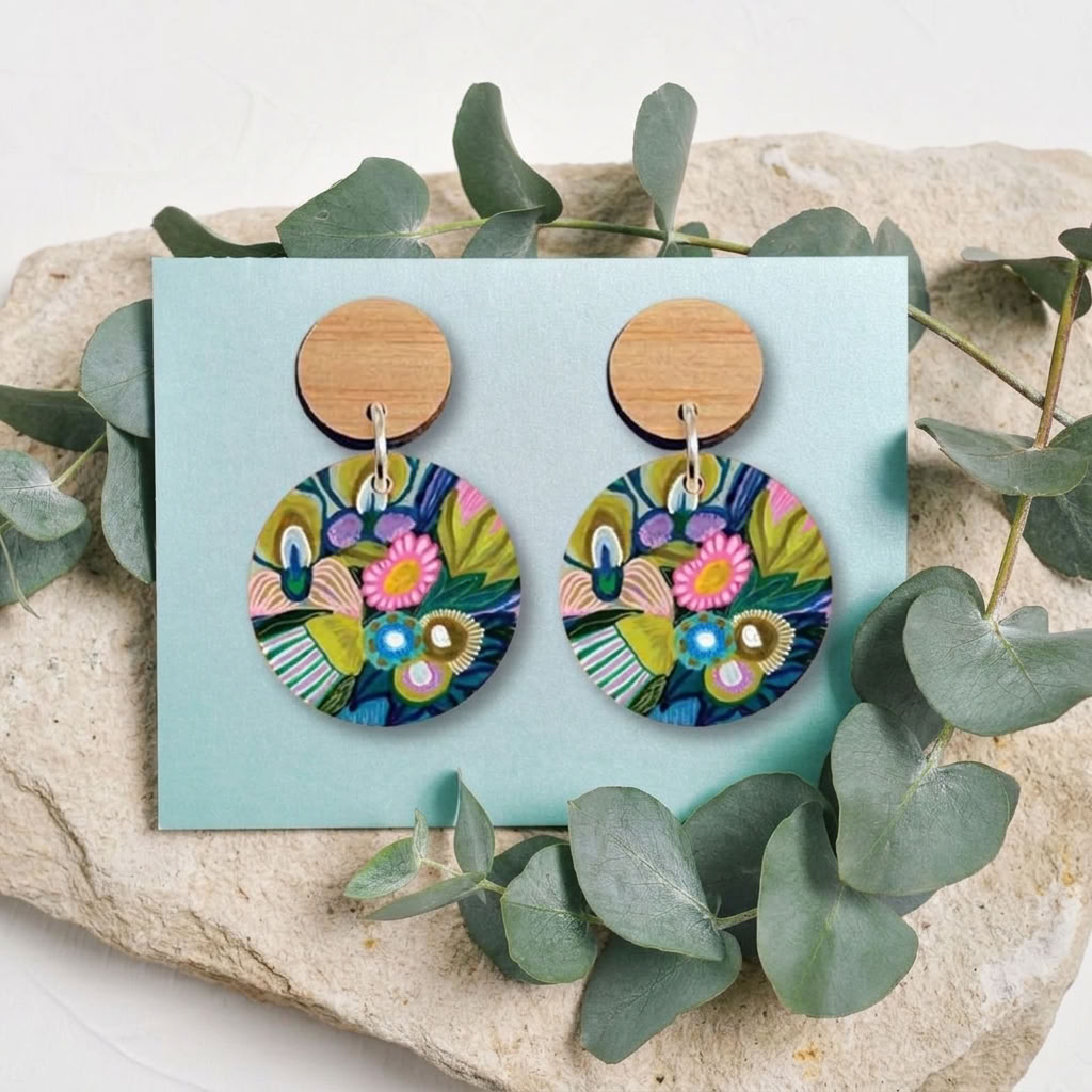 Bush Beauties Wooden Earrings Kirsten Katz