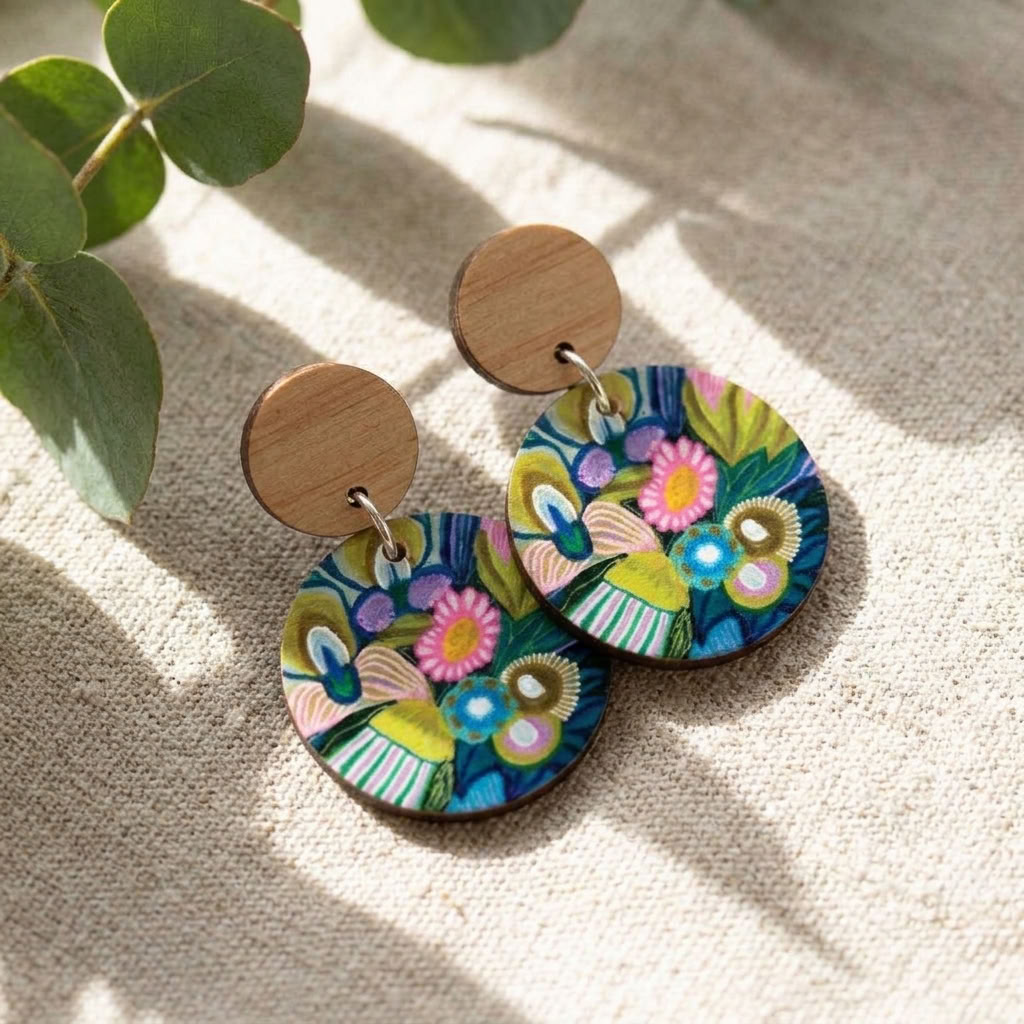 Bush Beauties Wooden Earrings Kirsten Katz