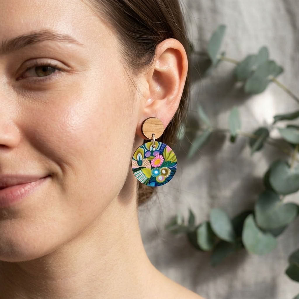 Bush Beauties Wooden Earrings Kirsten Katz