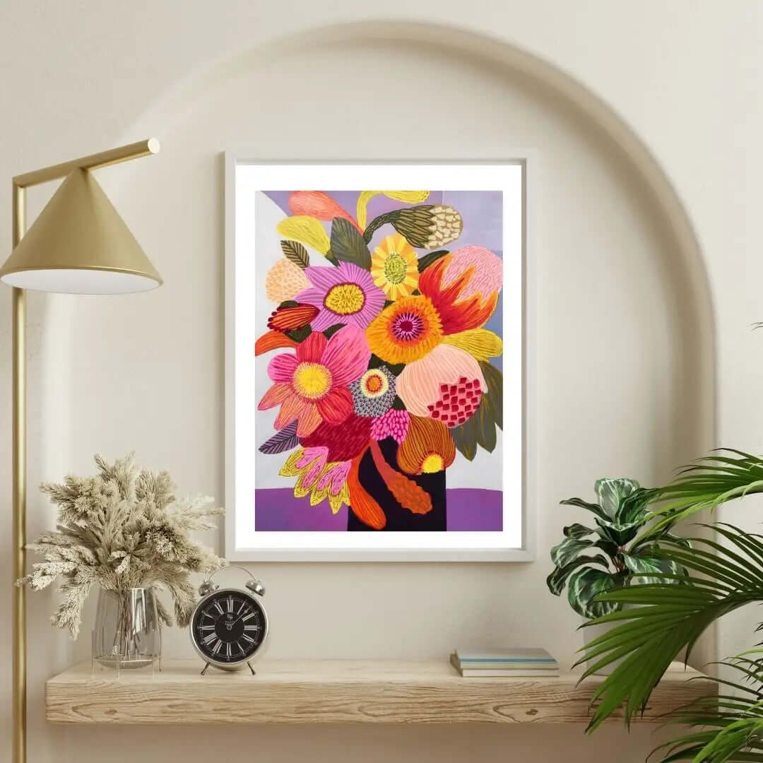Big Blooms Bold Contemporary Floral Art Print | Modern Botanical