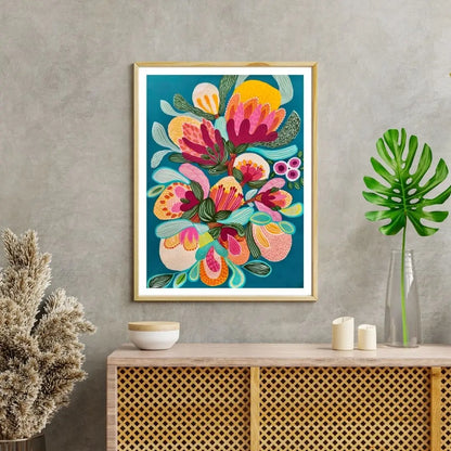 Botany Blooms Modern Wall Art Print  Kirsten Katz