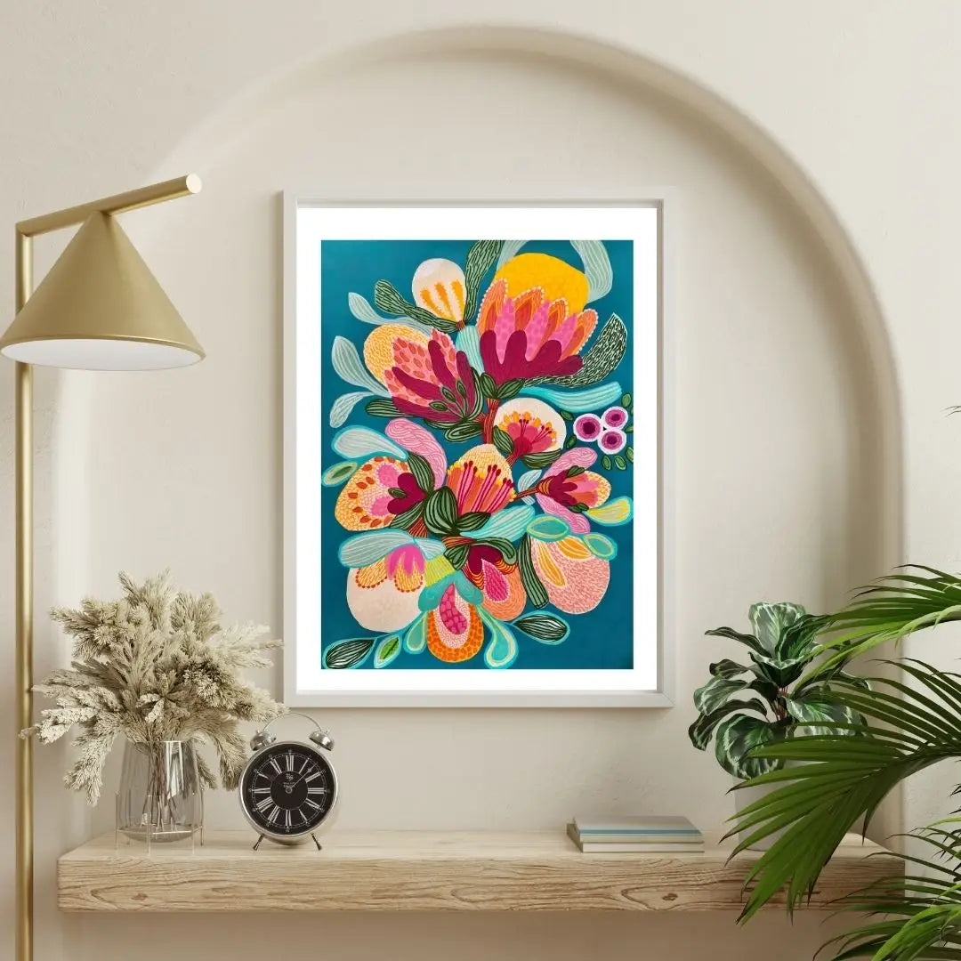Botany Blooms Modern Wall Art Print  Kirsten Katz