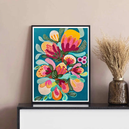 Botany Blooms Modern Wall Art Print  Kirsten Katz
