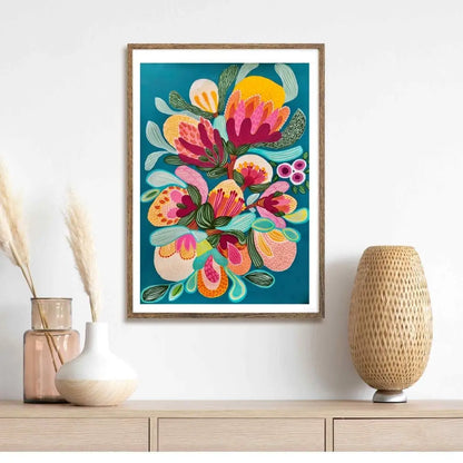 Botany Blooms Modern Wall Art Print  Kirsten Katz