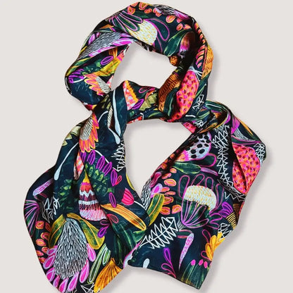 Bush Banksia Silk Scarf Kirsten Katz