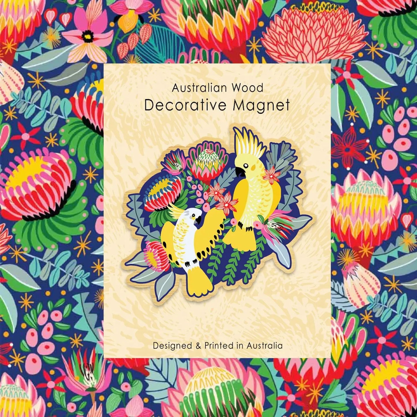 Cockatoos Magnet & Card Set  Kirsten Katz