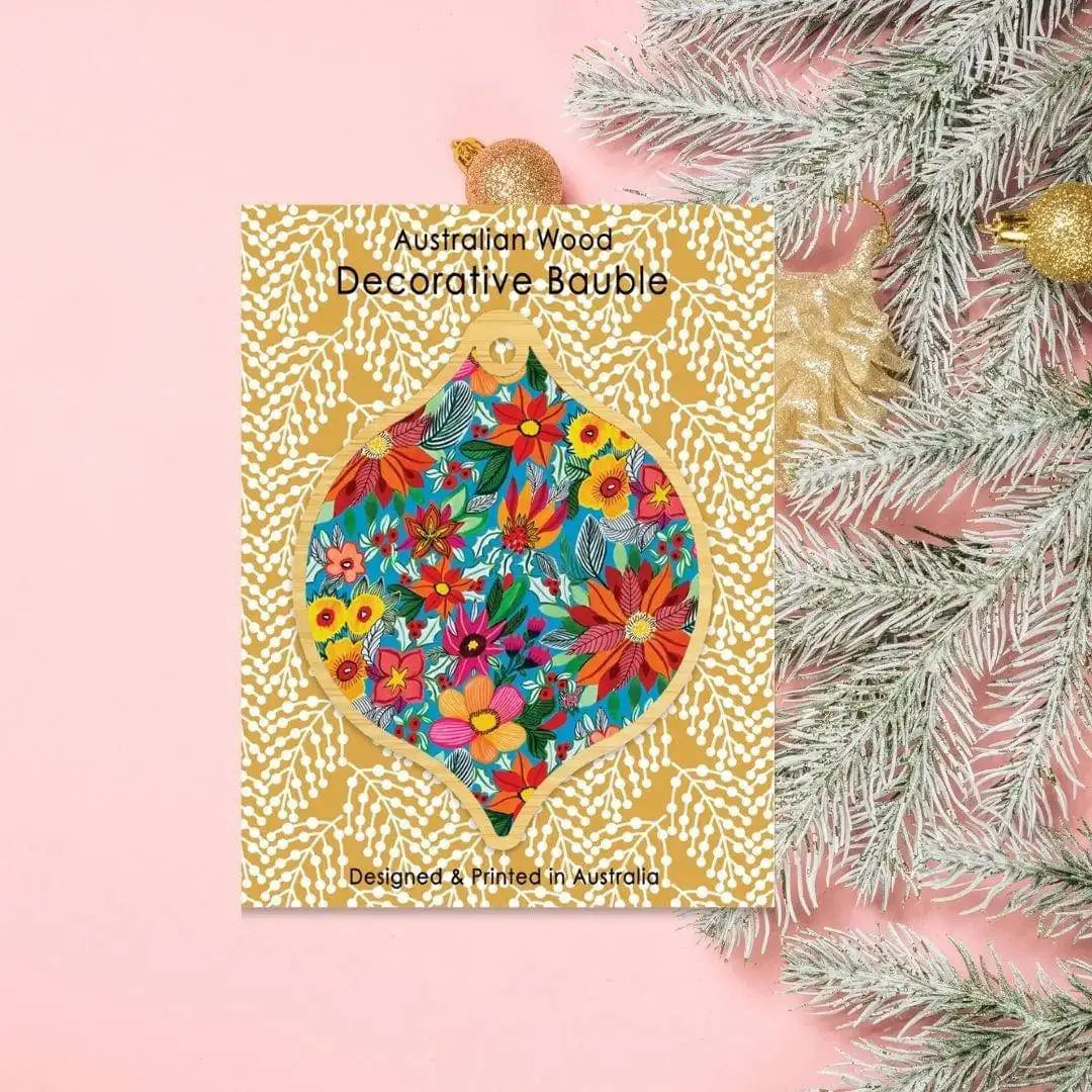 Cockatoos & Proteas Christmas Ornament Bauble Set  Kirsten Katz