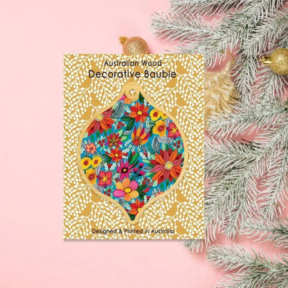 Cockatoos & Proteas Christmas Ornament Bauble Set  Kirsten Katz