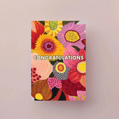 Congratulations Card – Protea Flowers |Australian Made  Kirsten Katz