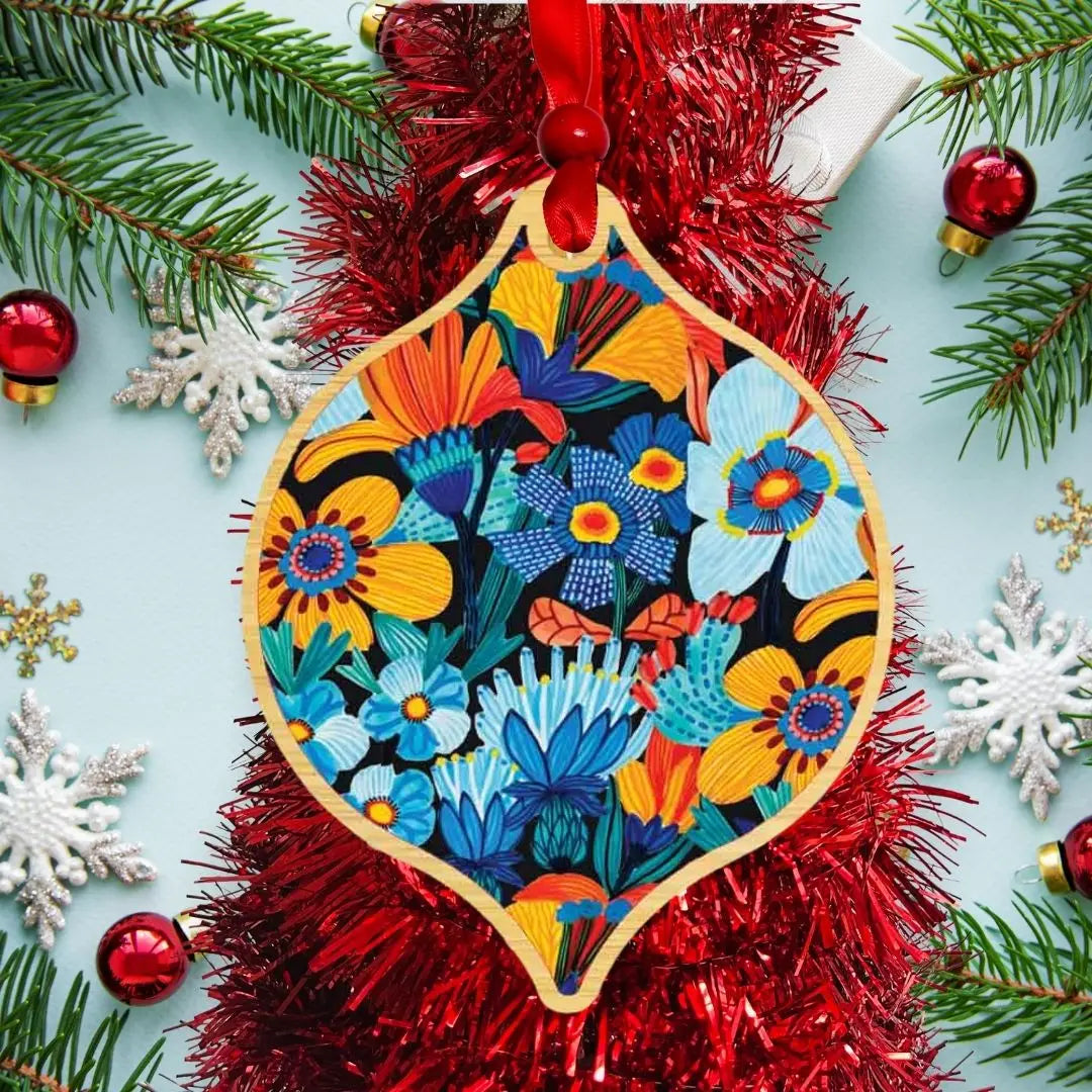 Cornflowers Australian Christmas Bauble  Kirsten Katz