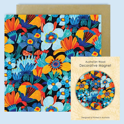 Cornflowers Magnet & Card Set  Kirsten Katz