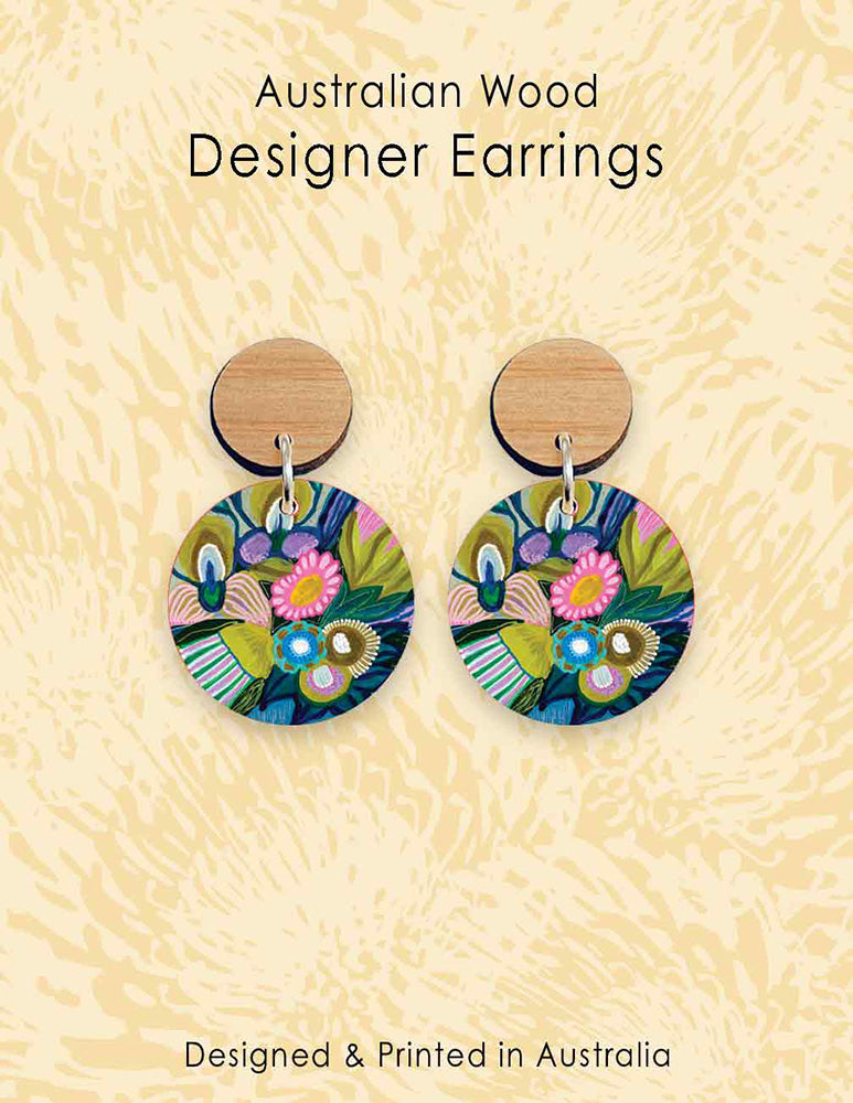 Bush Beauties Wooden Earrings Kirsten Katz