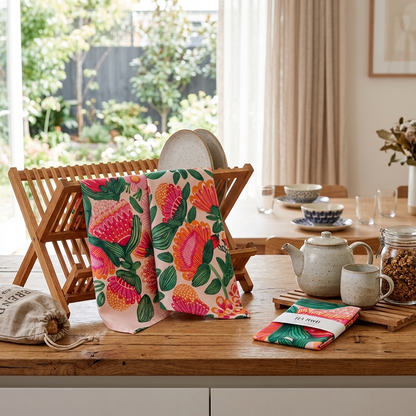 Desert Flowers Tea Towel Set.